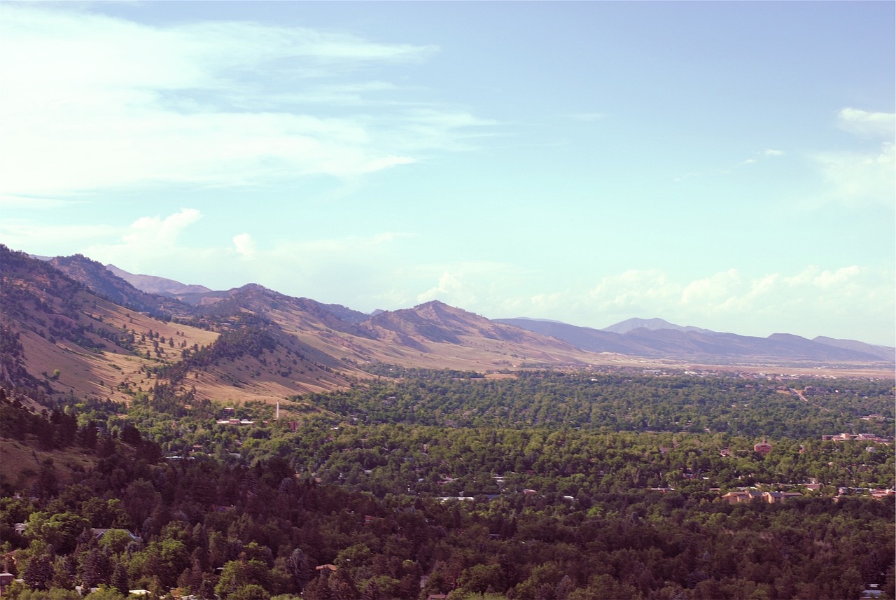 Open space and foothills on the edge of Boulder, Colorado