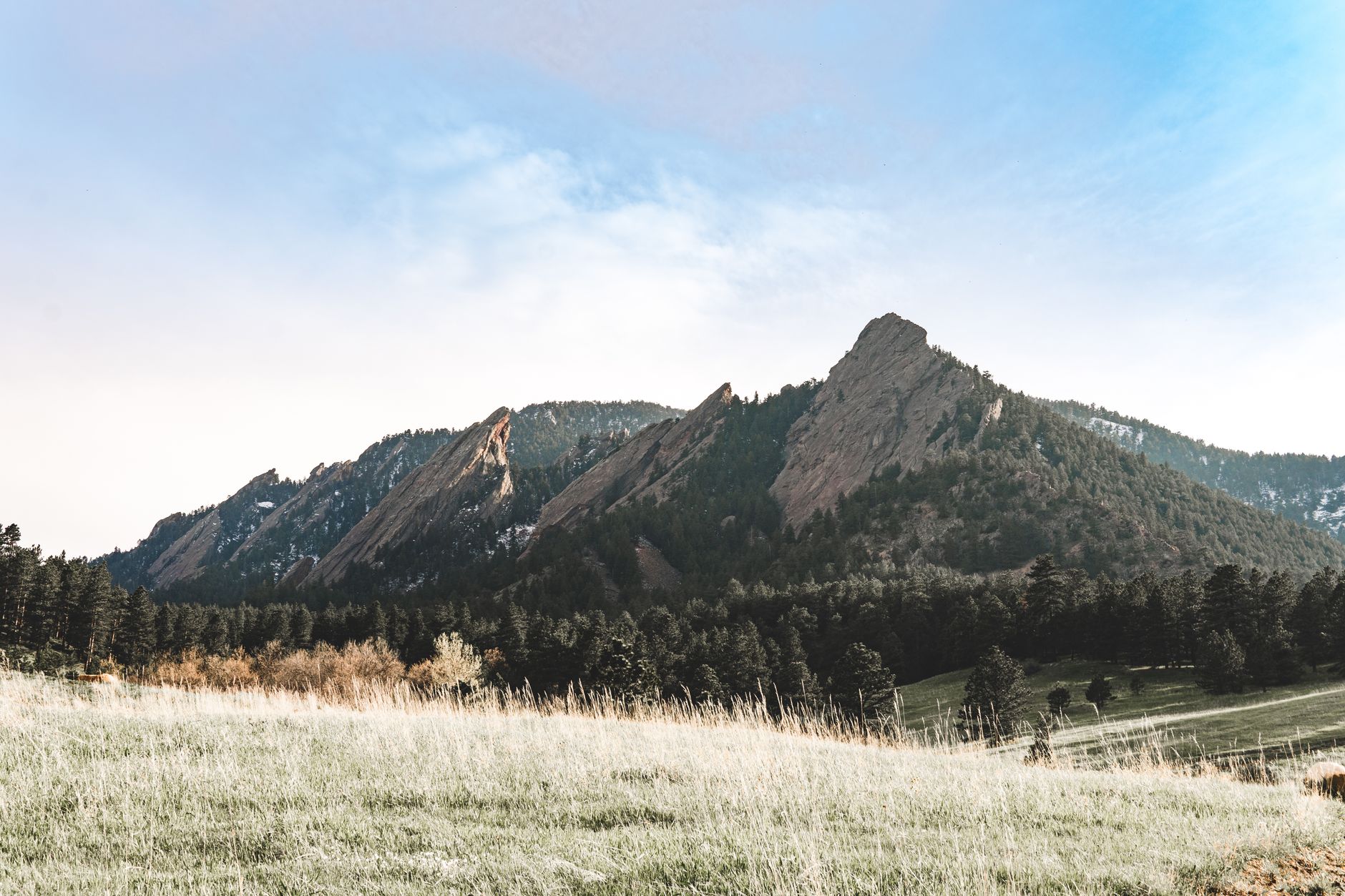 The Flatirons above Boulder, Colorado