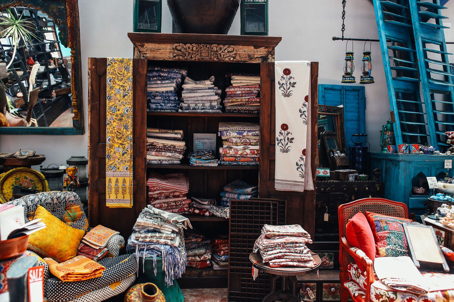 Home decor displayed in a store