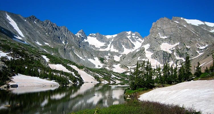 Lake Isabelle hike boulder