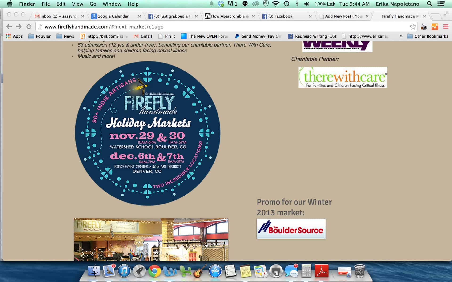 boulder holiday shopping firefly market