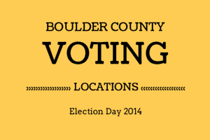 BOULDER COUNTY voting locations 2014