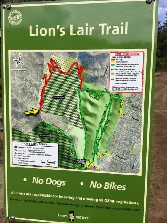 lion's lair trail boulder